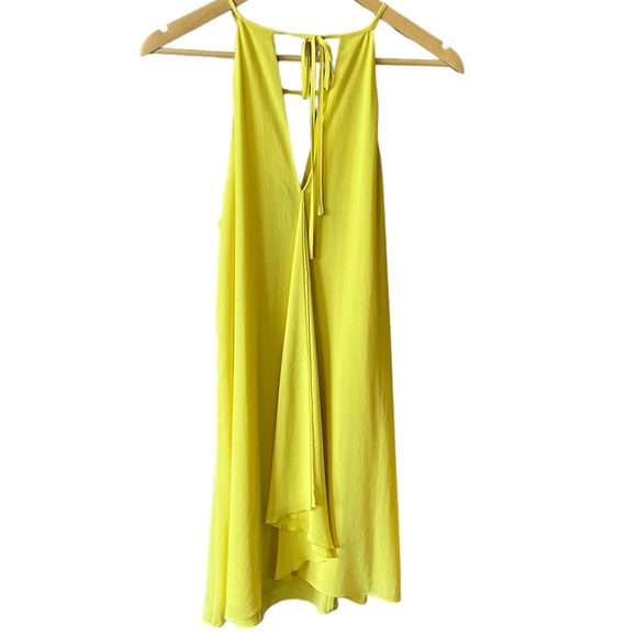 BCBG Hattie Ruffle Mini Dress in Yellow - Picture 3 of 5